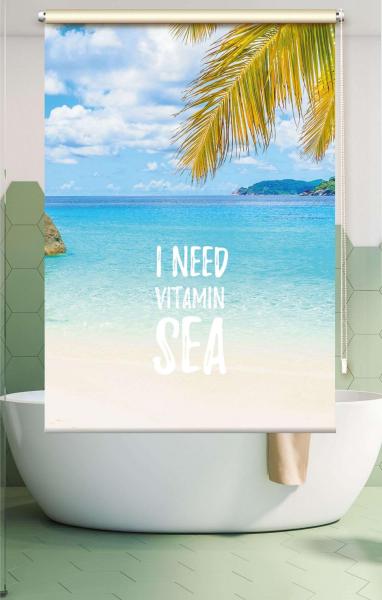 Vitamin Sea Palm Extartiqe Duschrollo - Duschvorhang Tolle Verarbeitung Made in Germany